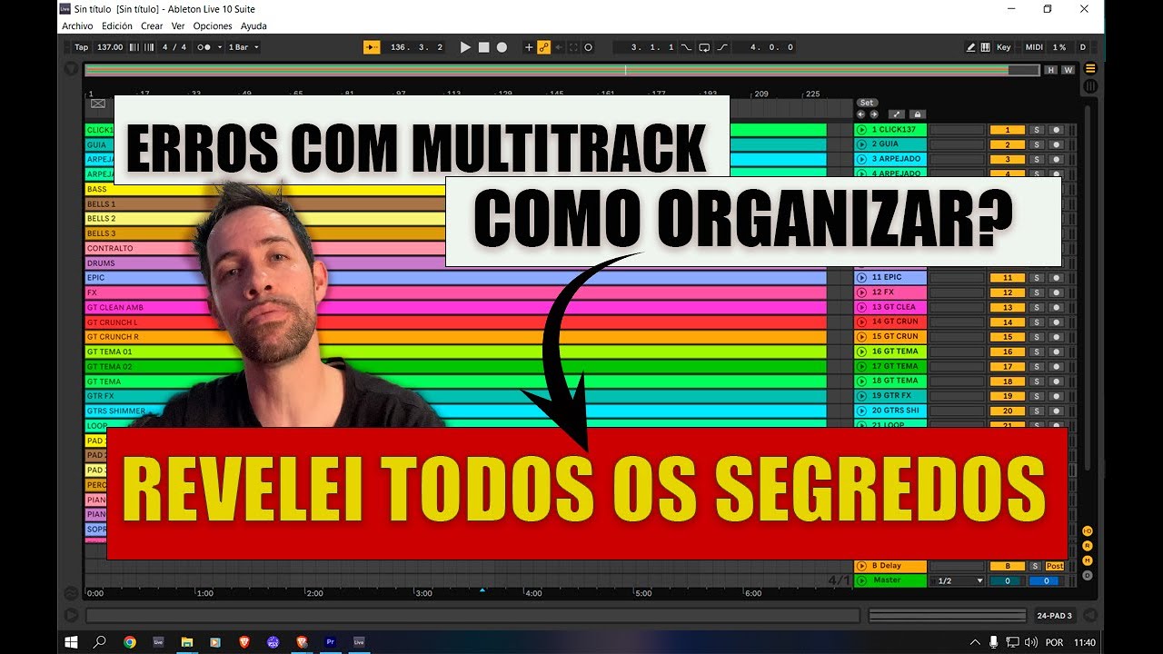 COMO ORGANIZAR SUAS MULTITRACKS ll Ableton Live ll #videoaula #vst #ableton #DAW