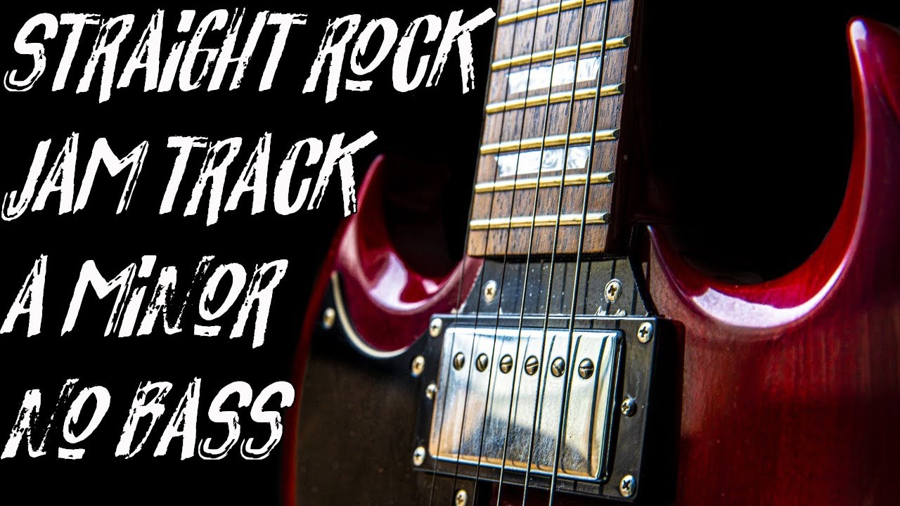 Straight rock backing track no bass