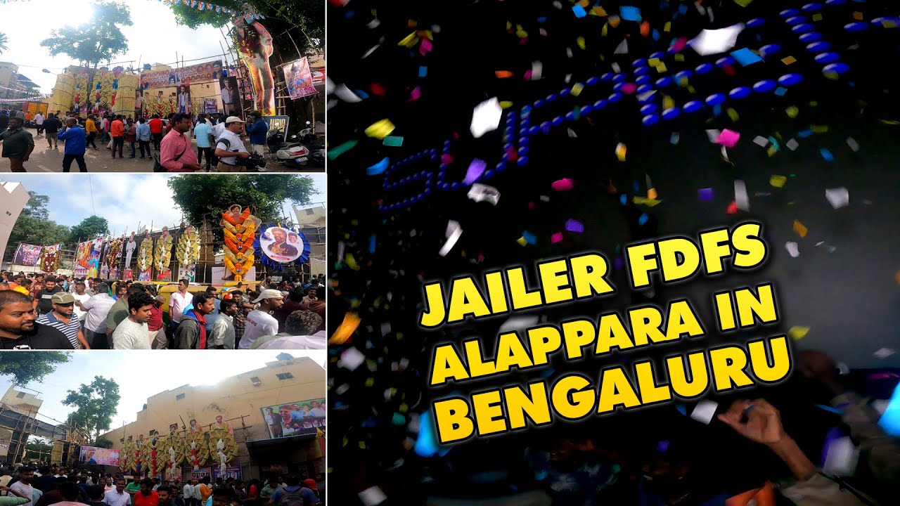 THALAIVAR ALAPPARA in BENGALURU 🔥 | JAILER FDFS @ Aruna Theatre | Nataraj Team 💥