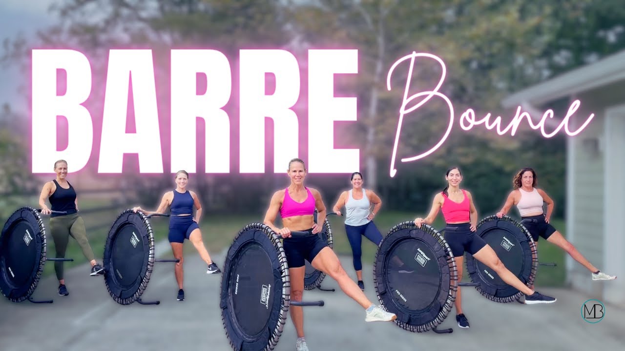 45 MIN Trampoline BARRE Workout | Total Body Sculpt & Tone | REBOUNDER