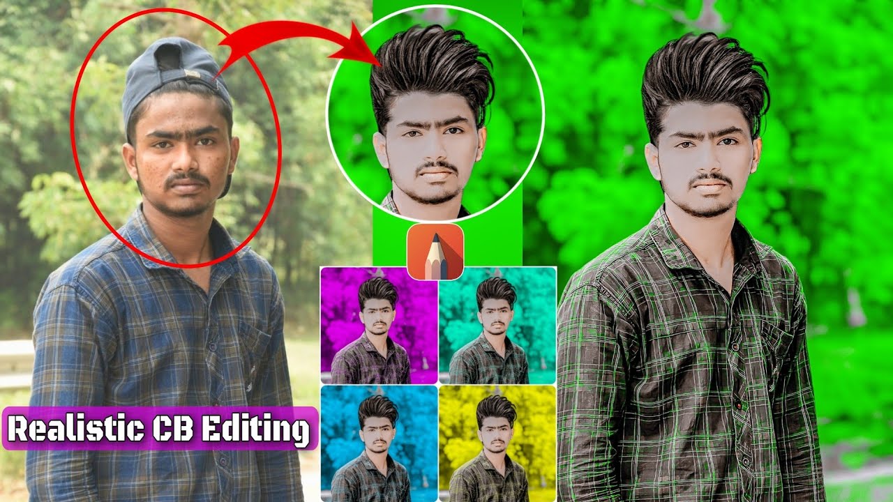 Realistic CB Hair Style + Multi Tricks Background colour Photo Editing | CB Hair editing