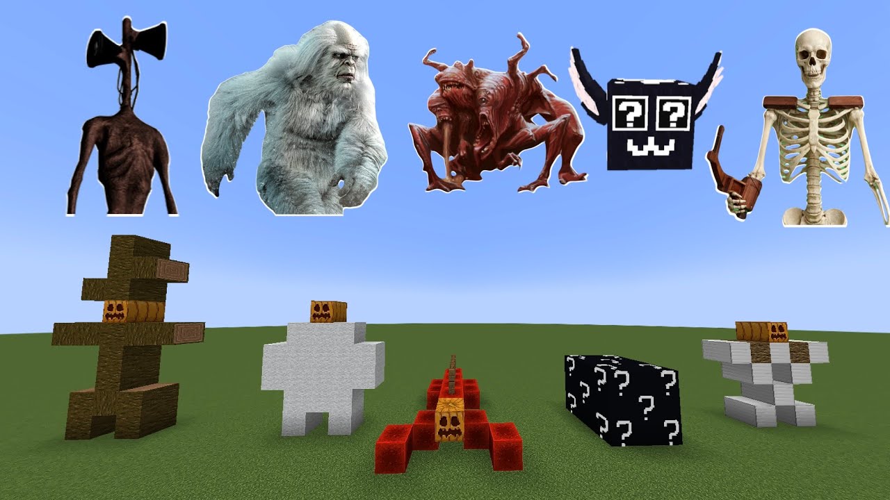 Never Spawn Sirenhead Bigfoot SCP 610 SCP 096 Skeleton In Minecraft
