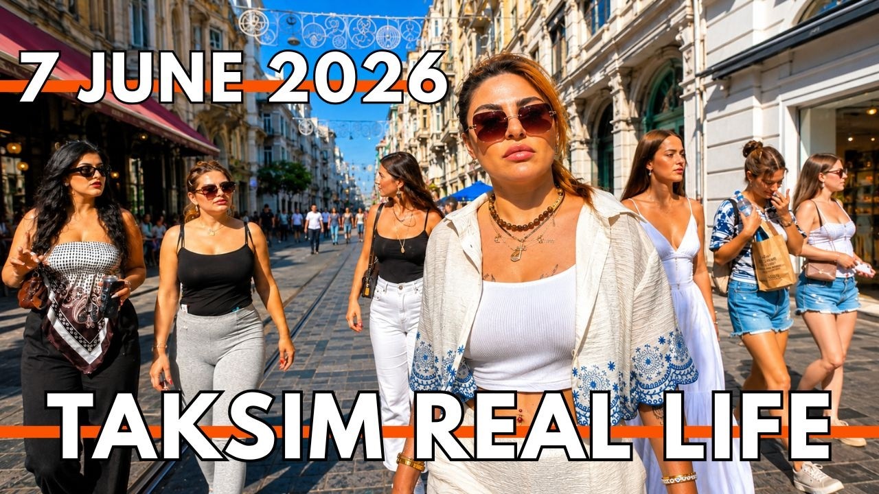 ISTANBUL TURKEY 2026 4K WALKING TOUR | Sunny Istiklal Street, Taksim Square, Crowds & Shopping