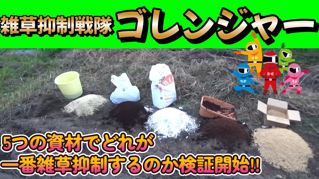 【雑草対策】雑草抑制に5つの資材を使って、効果の違いを検証していきます!!作物の生育状況に影響の有無があるかも同時に検証します。【マルチ】【家庭菜園】【園芸】【雑草】
