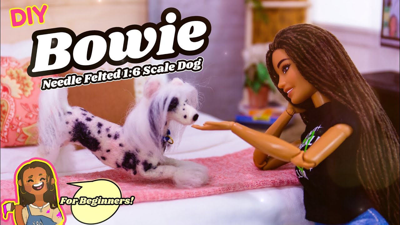 DIY - How to Make: Custom Bowie Needle Felted 1:6 Scale Dog | For Beginners