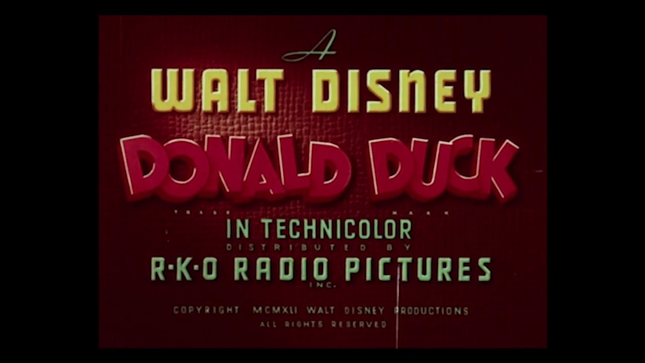 Donald Duck – Early to Bed (1941) – original RKO titles reconstructed