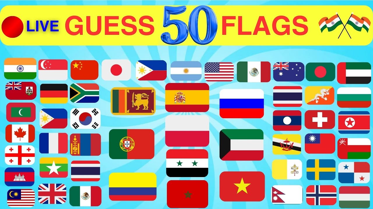 🌍 Guess the Country by Flag 🚩 | 🔴 Live GK Quiz Challenge | Only True Geniuses Can Win!