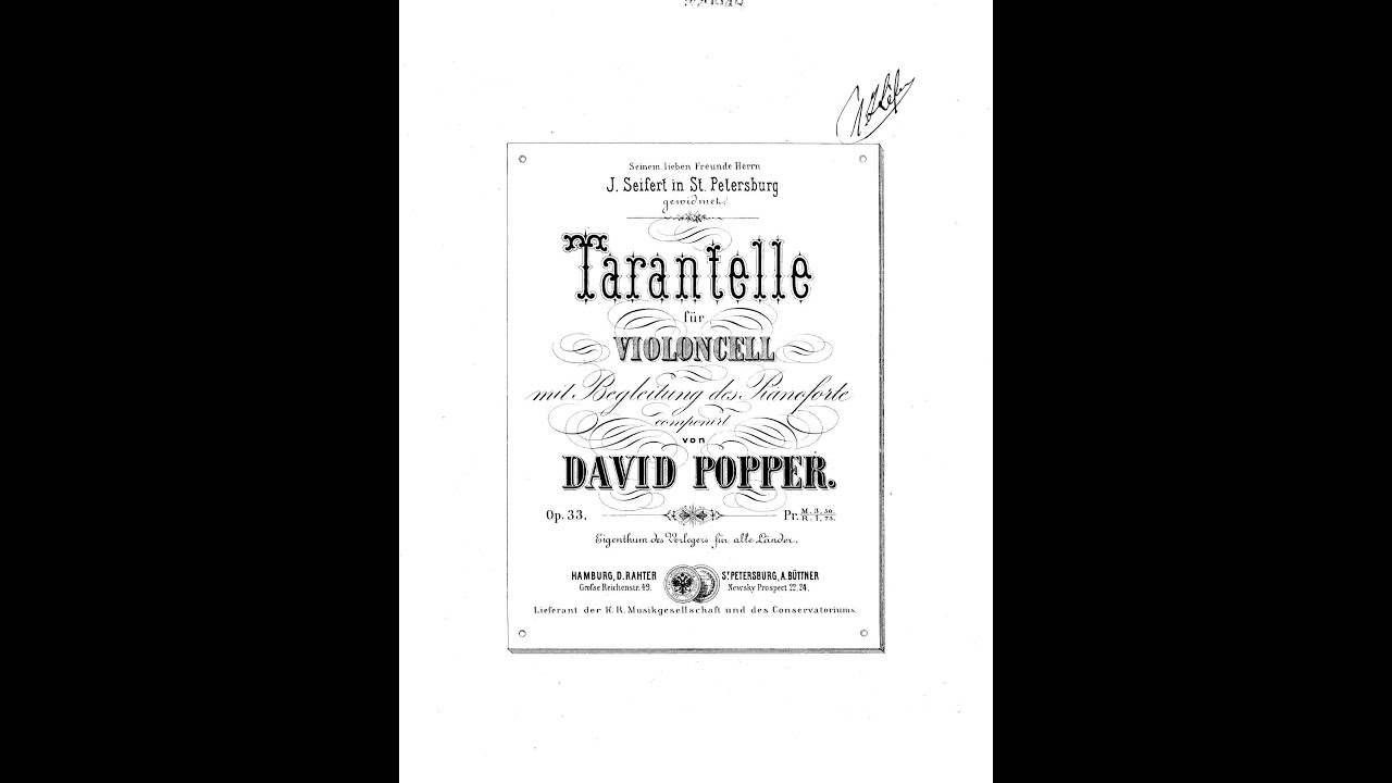 POPPER Tarentelle op 33  - noire=108