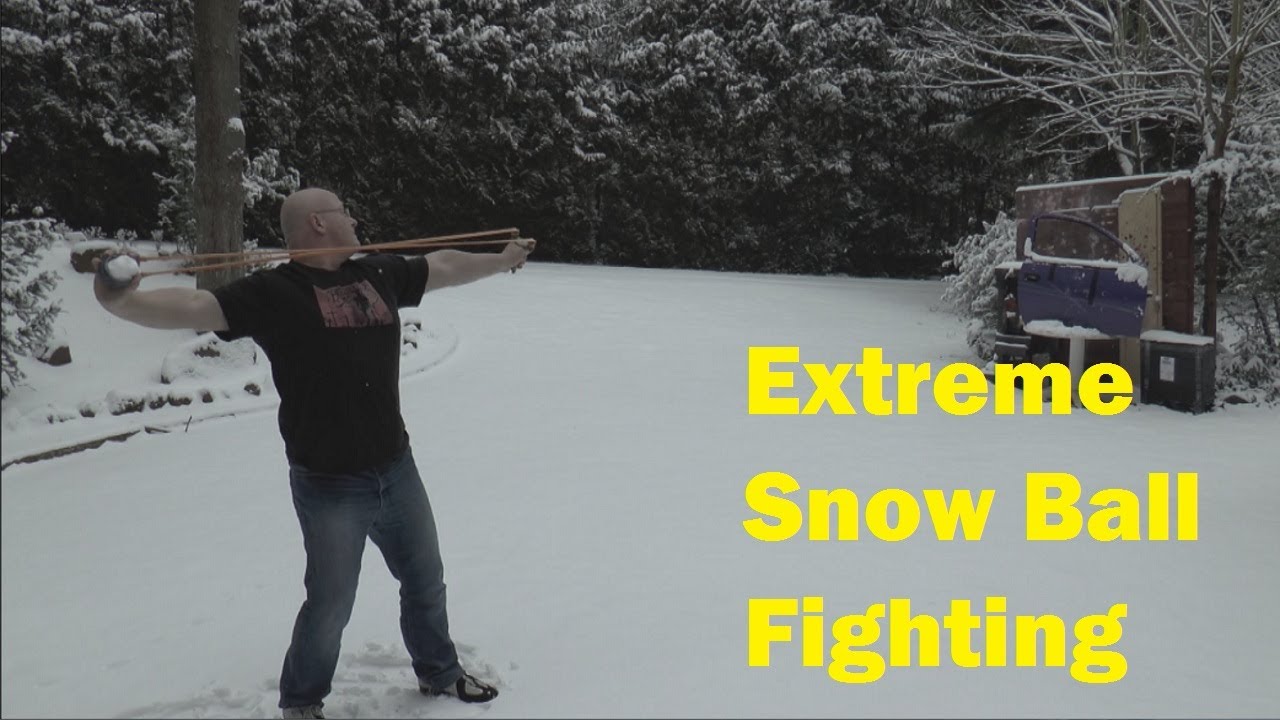 Shooting Snowballs With the Slingshot. Hard.