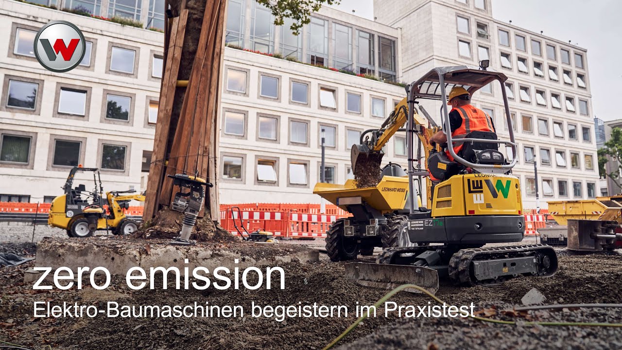 Elektro-Baumaschinen begeistern im Praxistest in Stuttgart