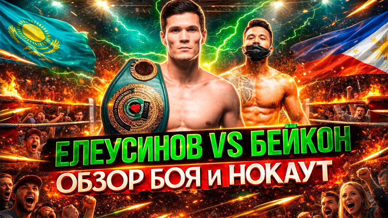 ЧИСТЫЙ НОКАУТ! Обзор боя Данияр Елеусинов - Джеймс Бэйкон
