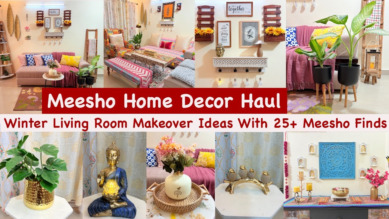 Meesho Home Decor Haul | Simplify Your Space with Winter Living Room Makeover Ideas Starts @ Rs 213