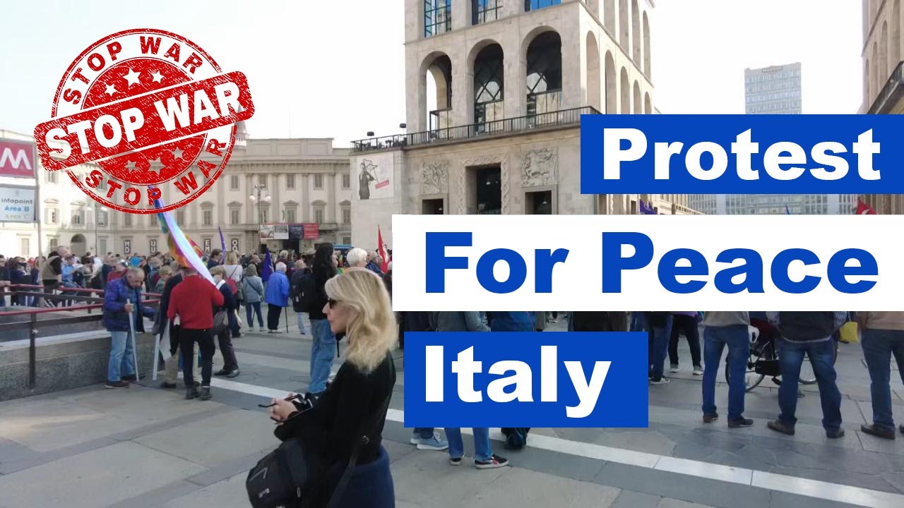 Protest For Peace In Italy 2022 || Protest Against Russia Ukraine War