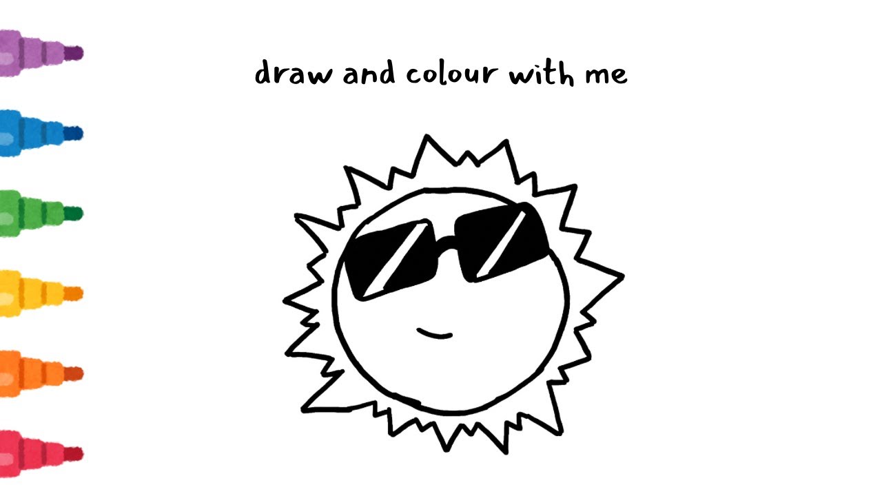 Sun🌞 Drawing and Colouring for Kids | How to draw sun for children 