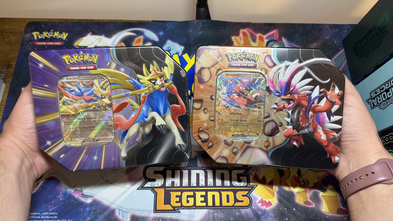 Opening Pokemon Slashing Legends Tins