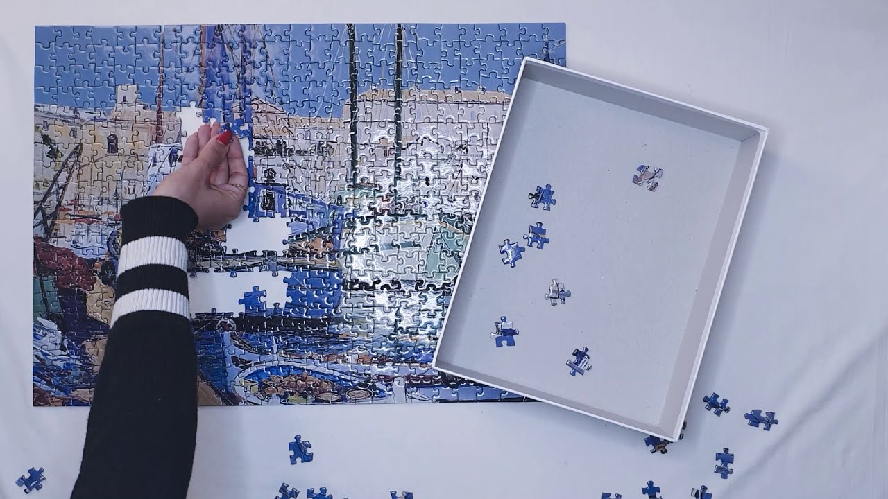 Solving 500 Pieces Jigsaw Puzzle Time-lapse