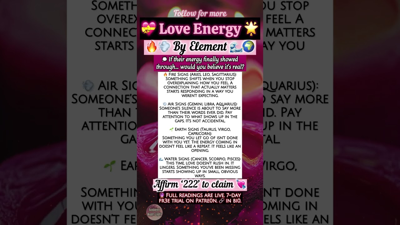💗 LOVE ENERGY BY ELEMENT 🌊🔥🌍💨 What&rsquo;s Surfacing for Fire, Air, Earth & Water Signs 💌