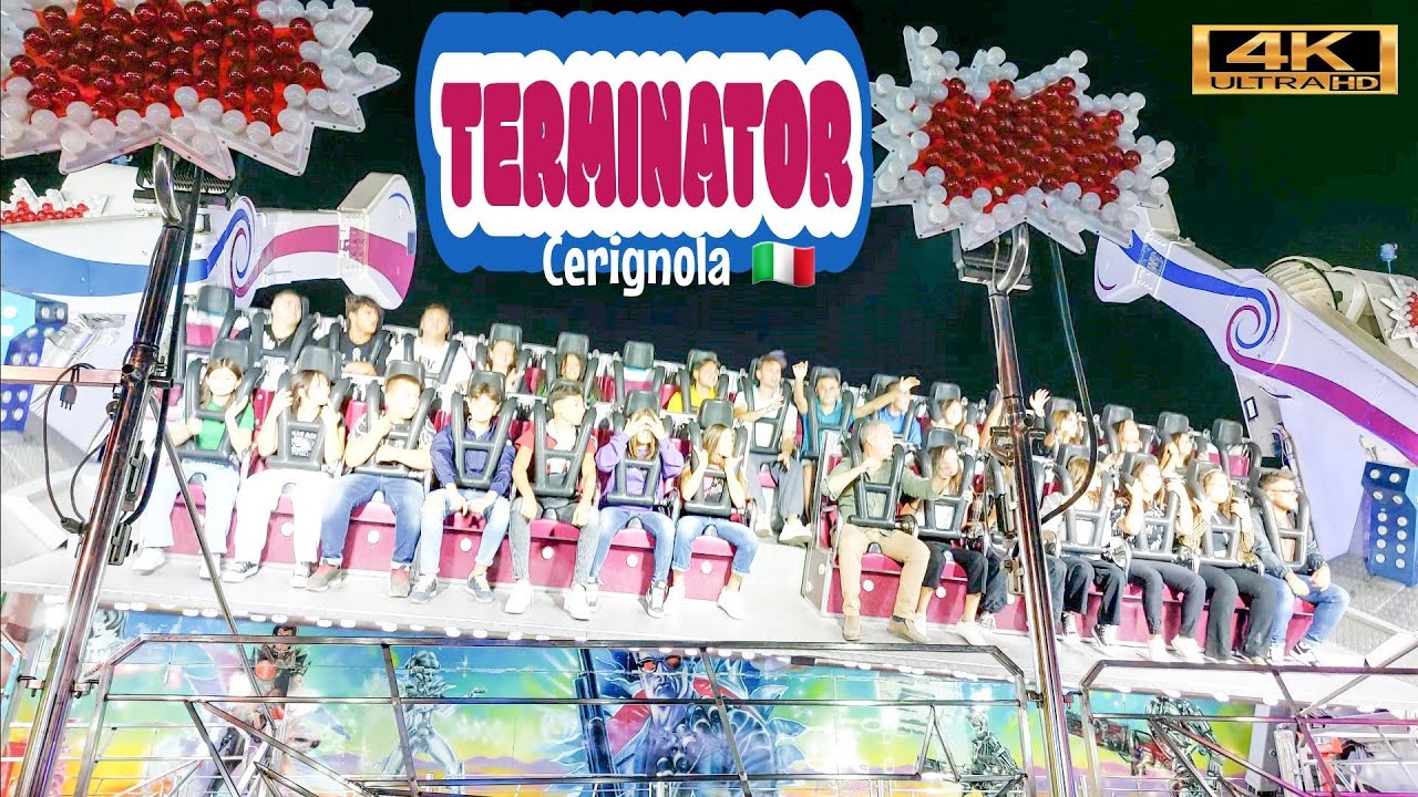 TERMINATOR Giostre 2023 Cerignola 🇮🇹 Lunapark 4K