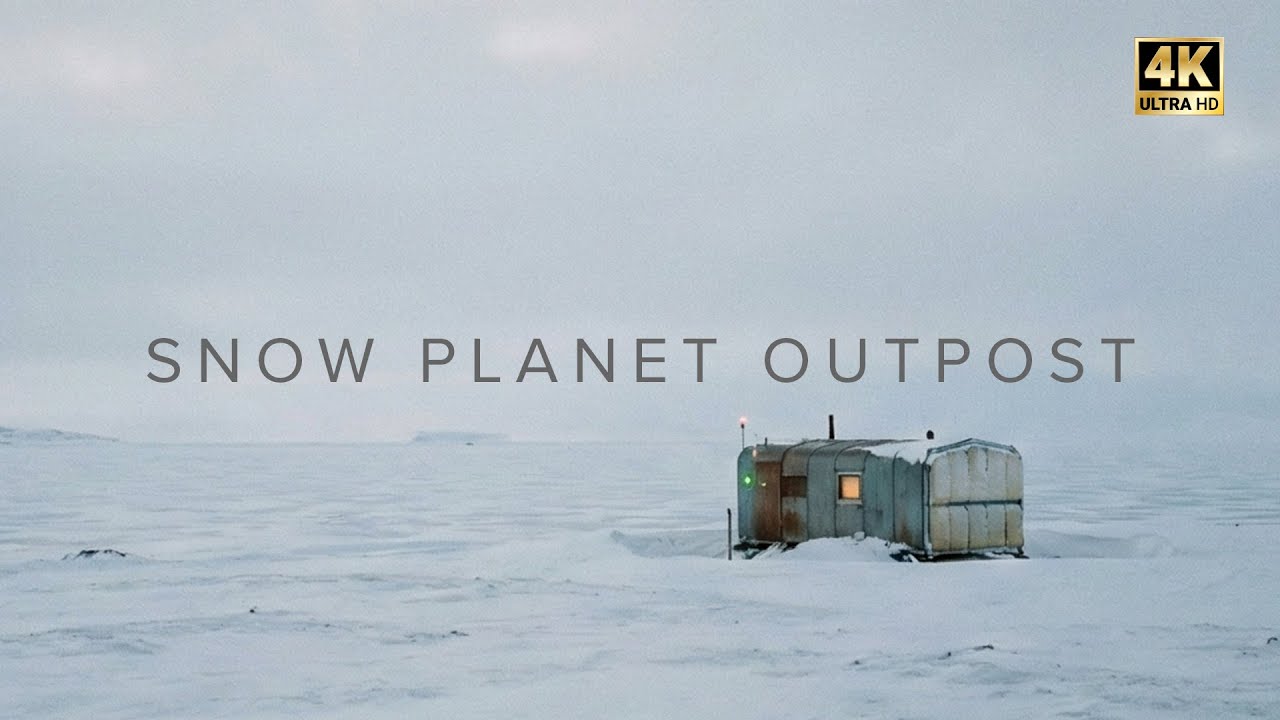 Distant Outpost on a Frozen World | Silent Snow Planet Ambience