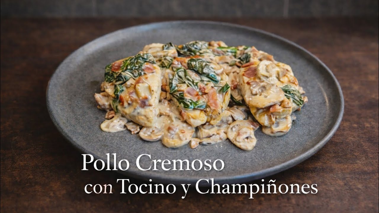Pollo Cremoso con Tocino y Champiñones | Fer Atiye