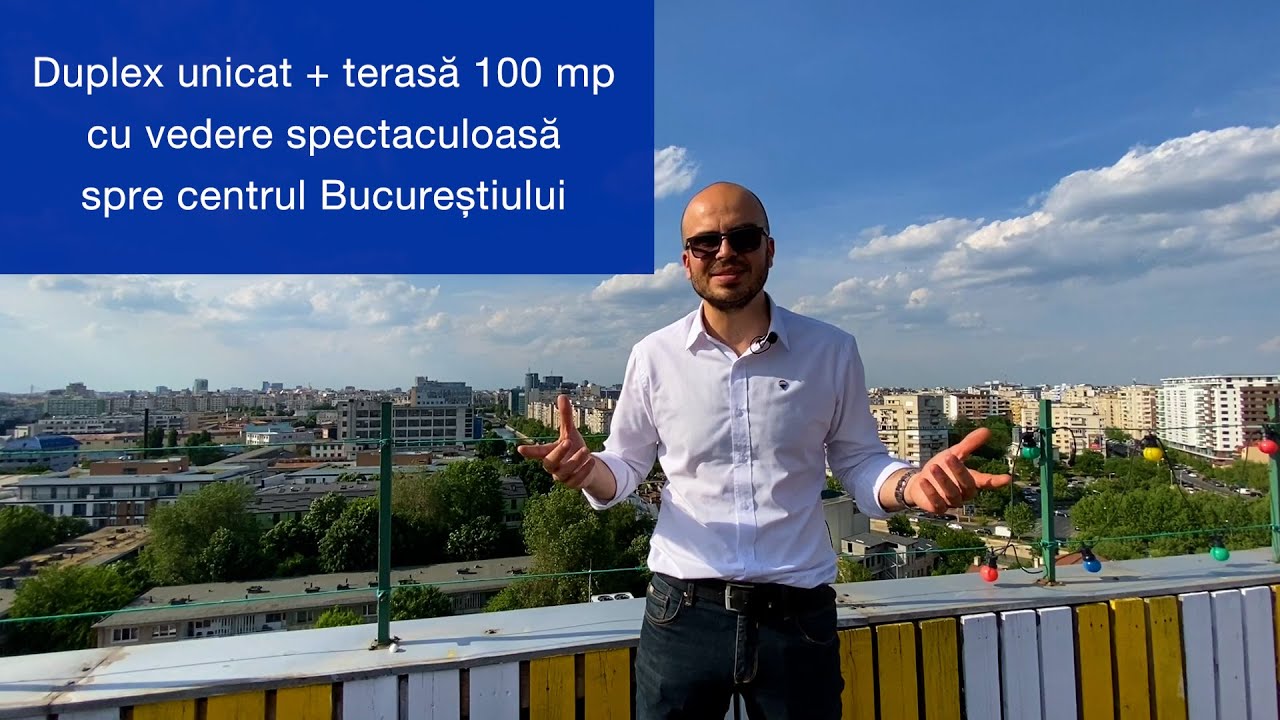 Duplex unicat + terasă 100 mp, cu vedere spectaculoasă spre centrul Bucureștiului