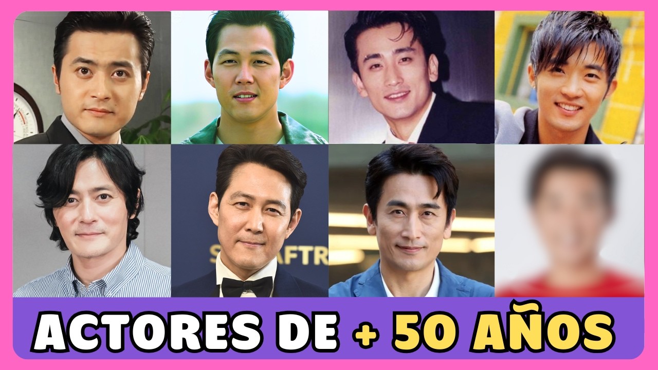 ⭐ ANTES y DESPÚES de 20 ACTORES COREANOS que ya superan los 50 AÑOS