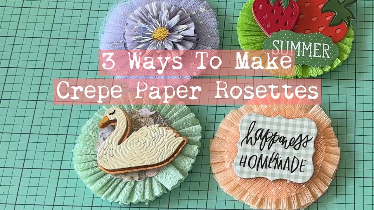 Crepe Paper Rosette Tutorial | Craft With Me