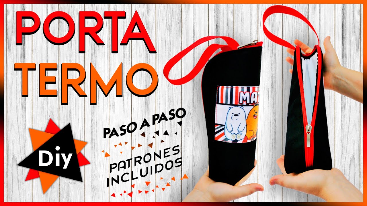 Como Hacer Porta Termo, Biberon, Tetero, Botella Paso a Paso | Moldes Incluidos