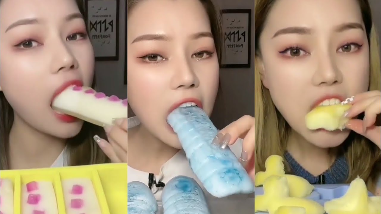 ASMR ICE FOAM CRUNCHY AND FOAM ICE EATING