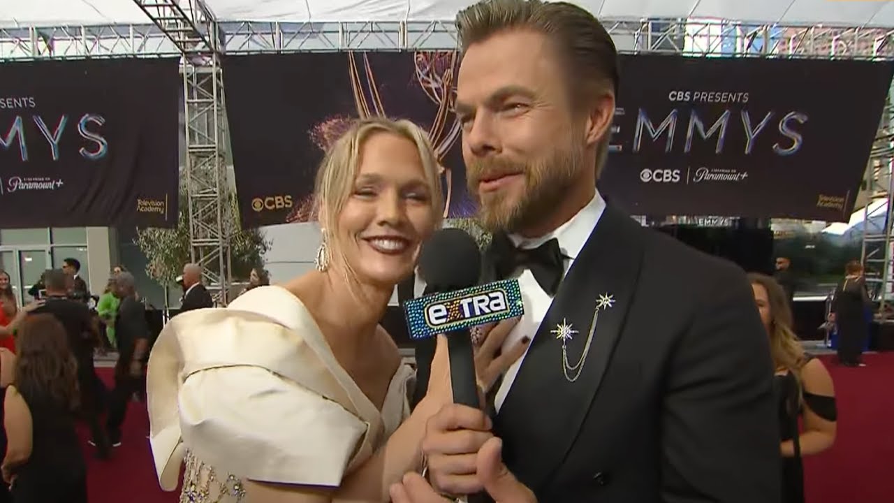 Jennie Garth & Derek Hough’s ‘DWTS’ REUNION on Emmys Red Carpet (Exclusive)