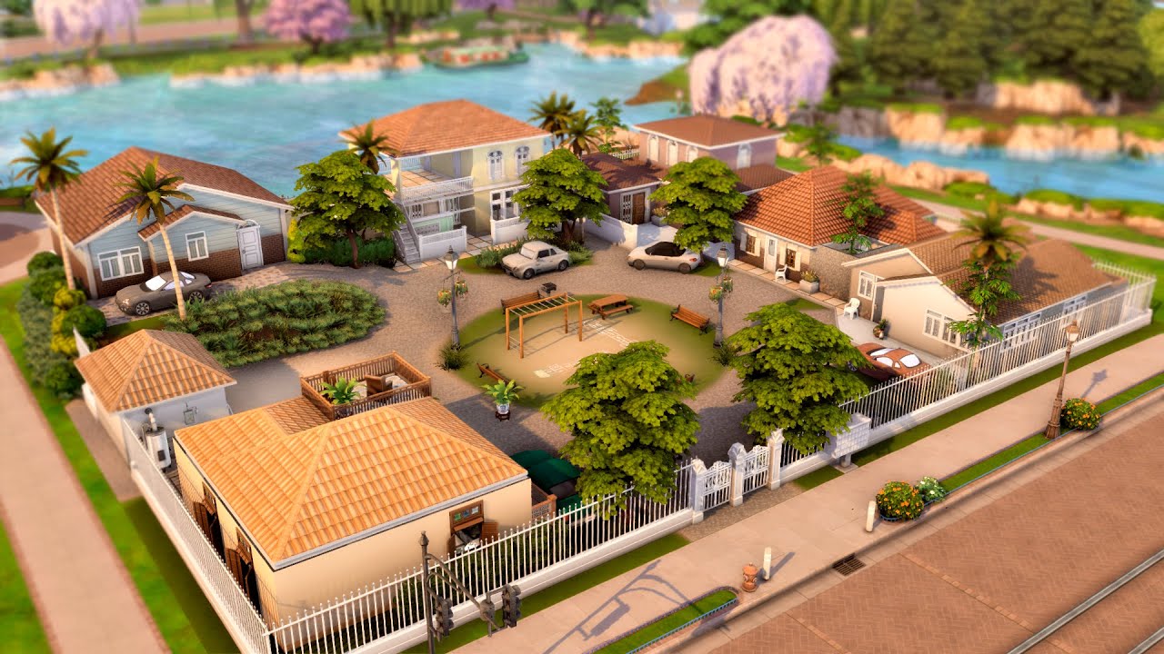 CONSTRUÍ UMA VILA BRASILEIRA COM 6 CASAS LINDAS!│ The Sims 4 │ Speed Build