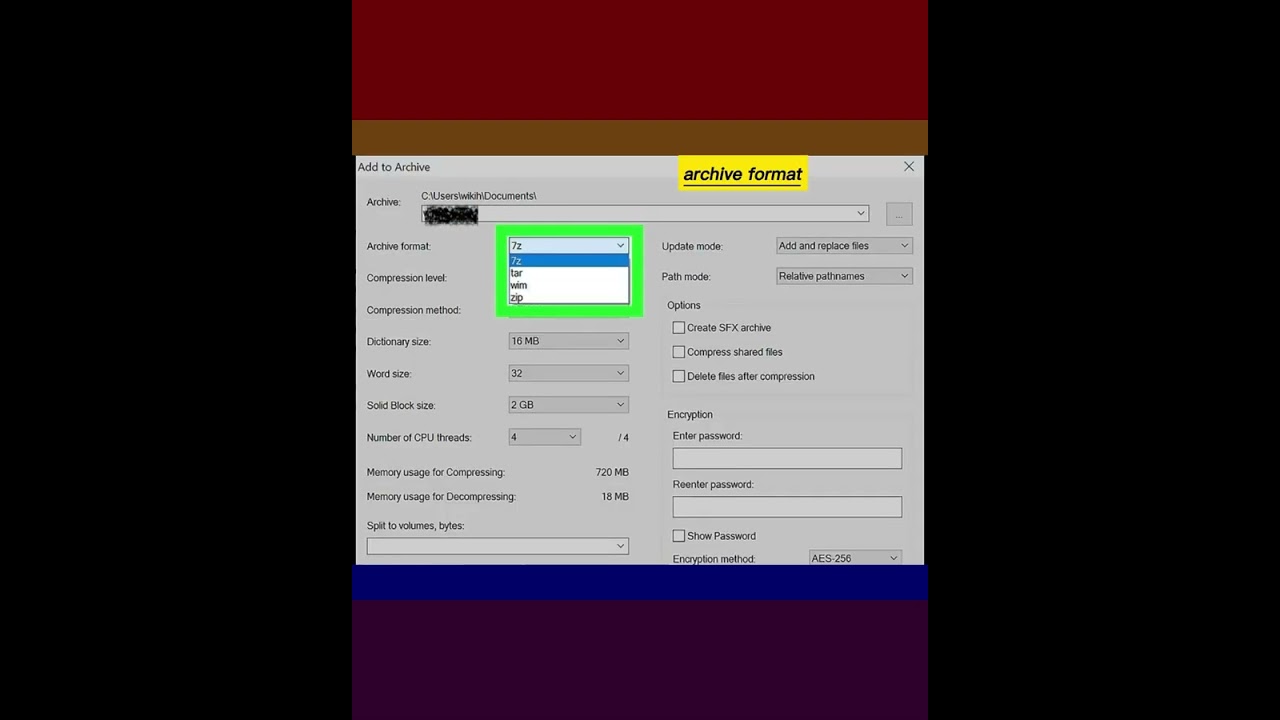 Как сильно сжать файлы с помощью 7-zip