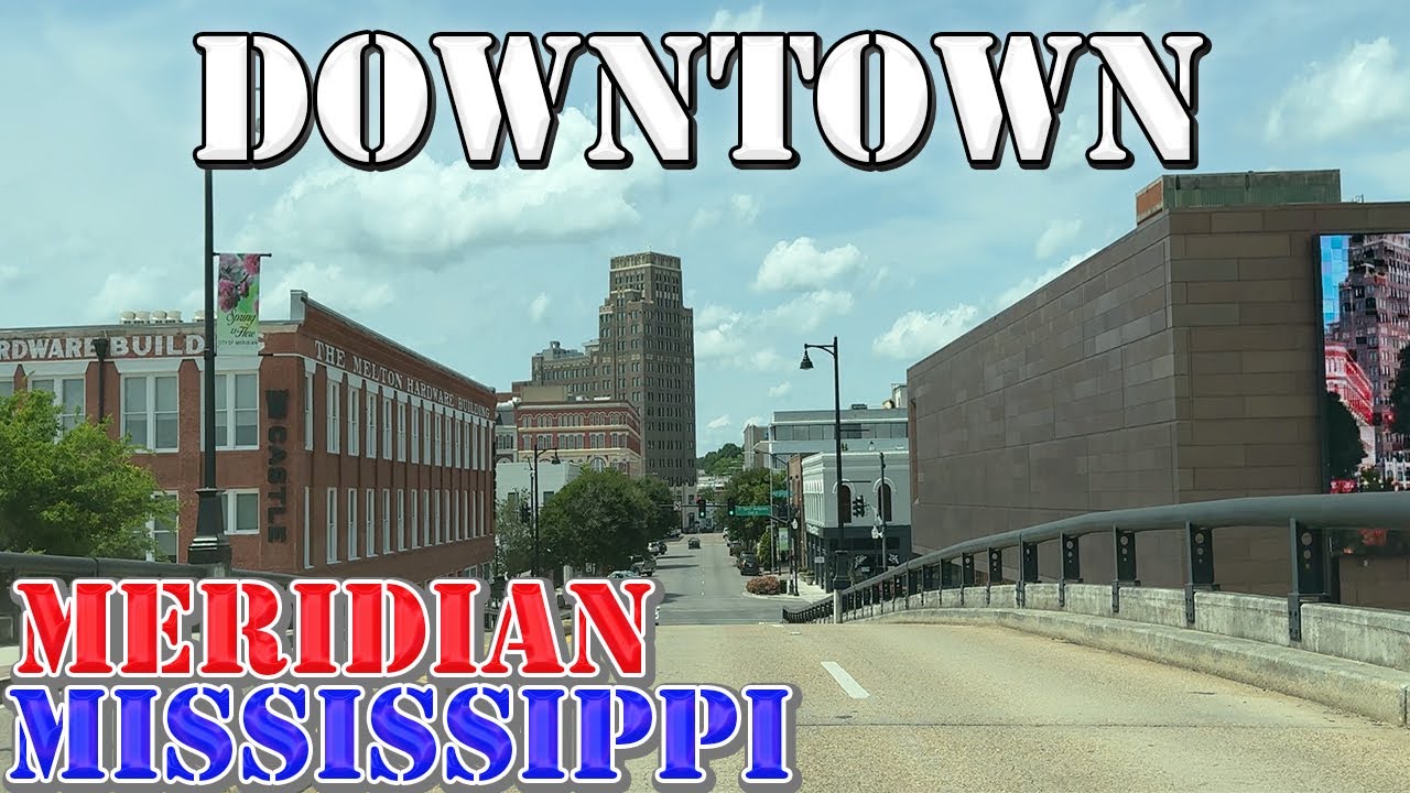 Meridian - Mississippi - 4K Downtown Drive
