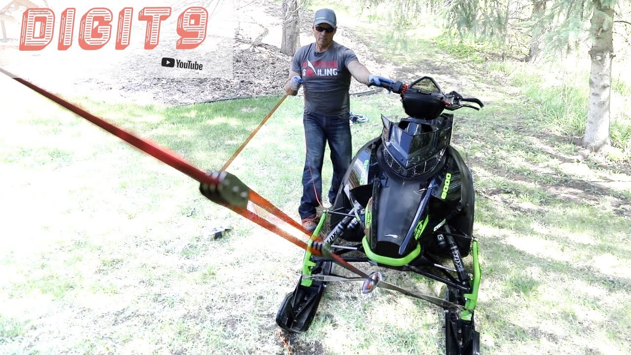 Mini-hoist pulls a 600lb snowmobile. Pocket Ox meets Mountain Cat