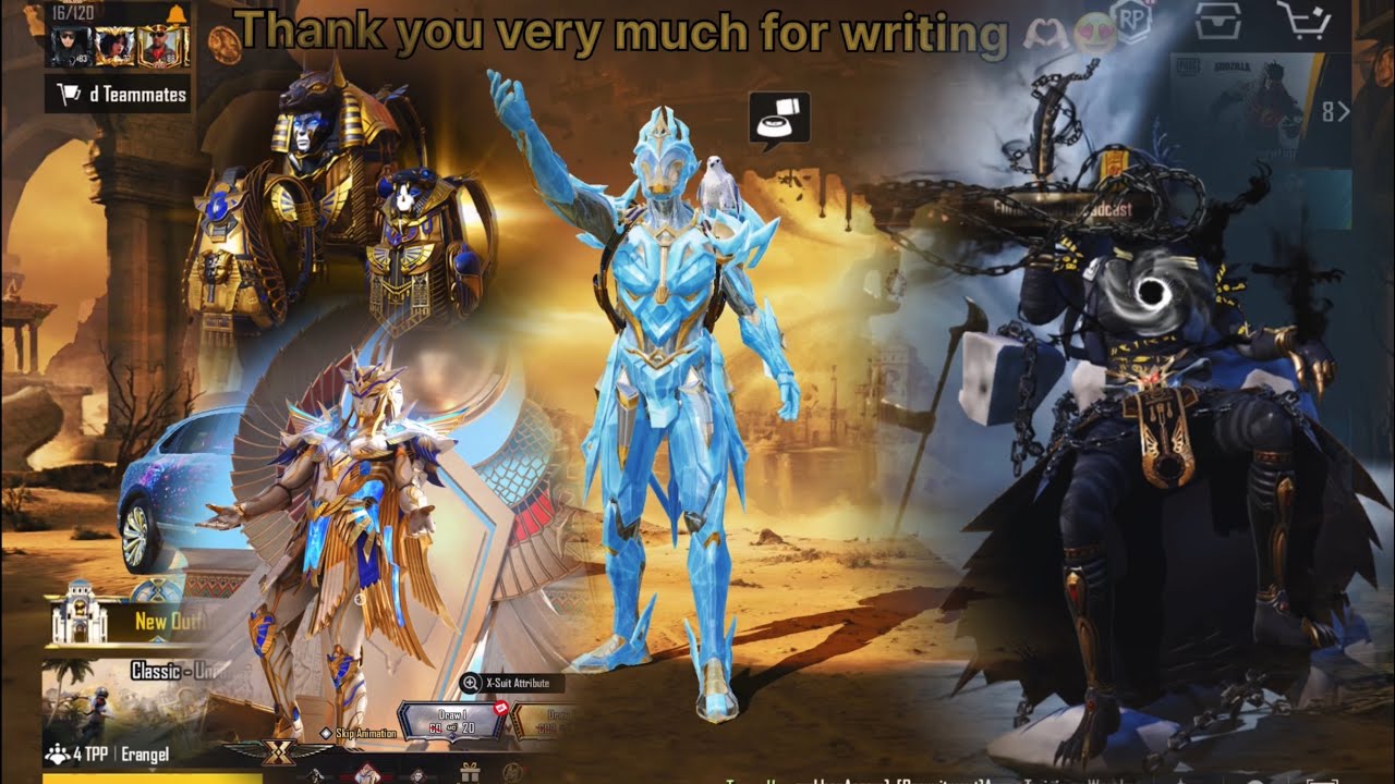 I GOT THE ANUKHA X-SUIT FOR 10UC😍END THE GOLDEN PHARAOH FOR ONLY 30UC🤩￼