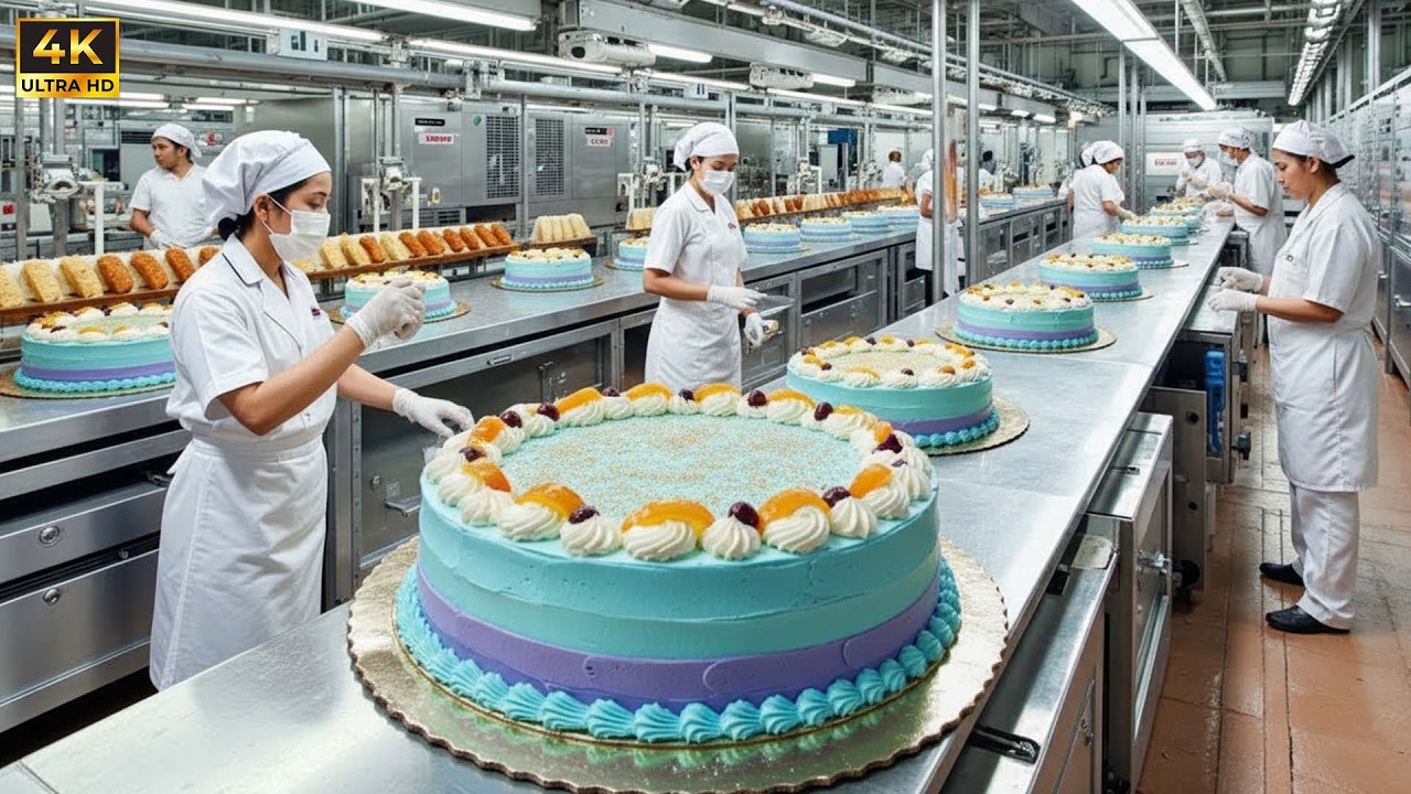 Inside an Automated Cake Factory: How Millions of Cakes Are Made (Full Process)