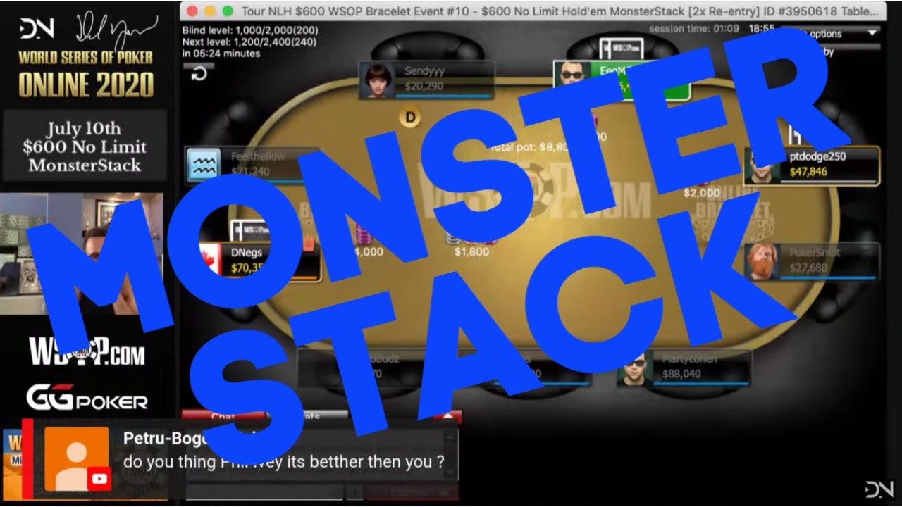 2020 WSOP Online Event #10 - $600 MonsterStack TILT