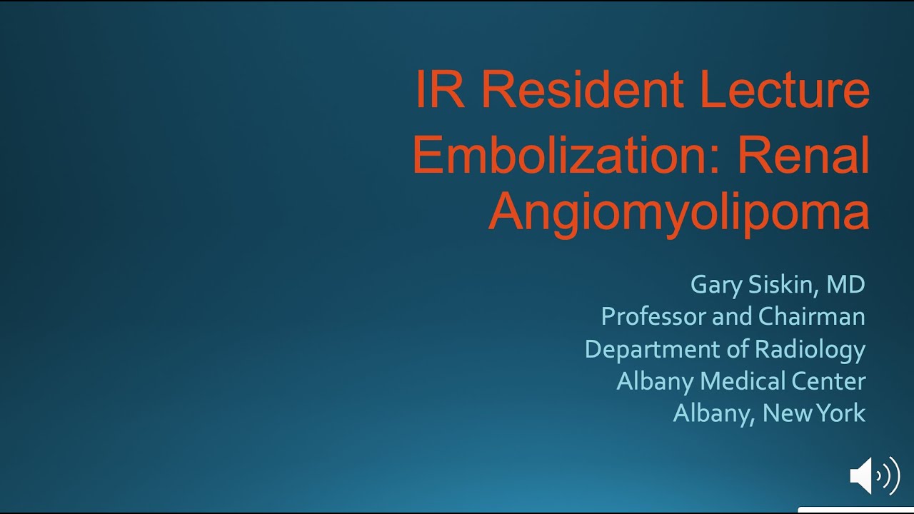 Embolization Renal AML 2020