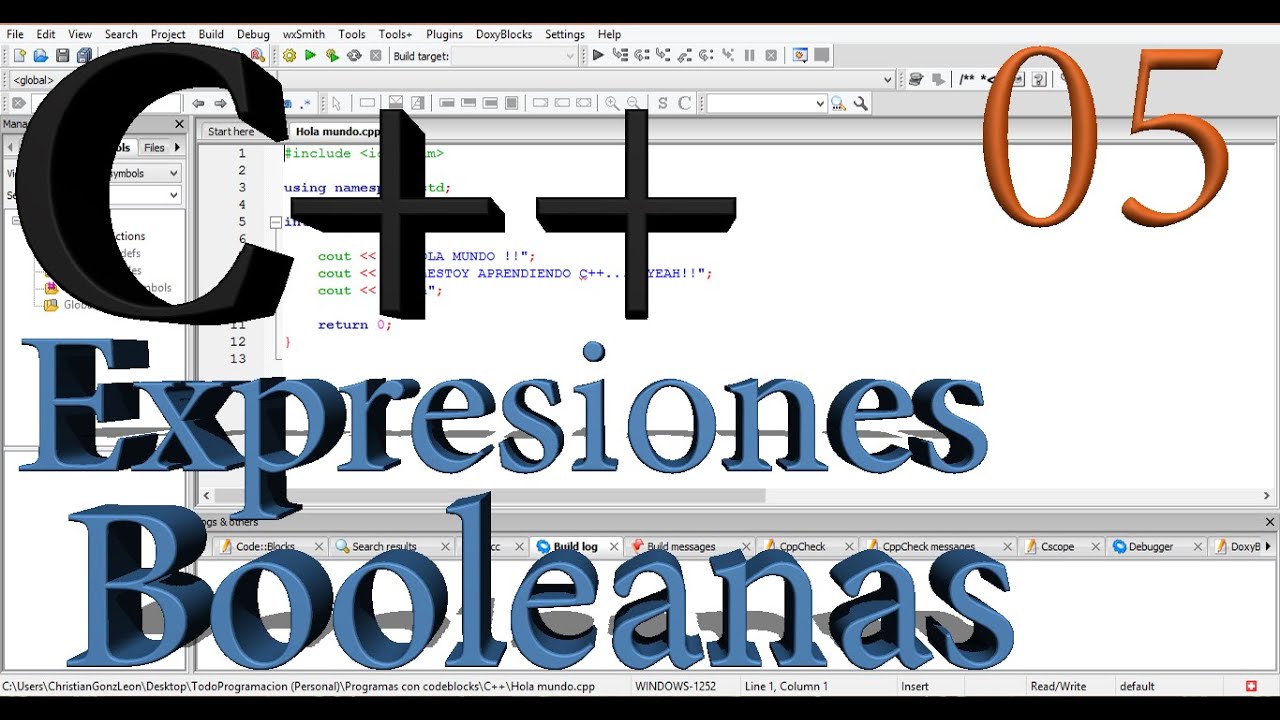 Programación en C++ 05 - Expresiones booleanas