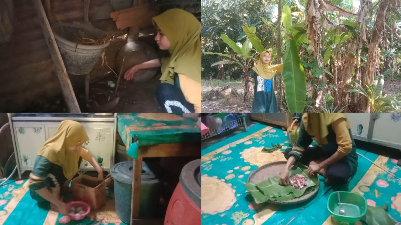 Ambil telor bebek masak pepes ikan pepes kampung