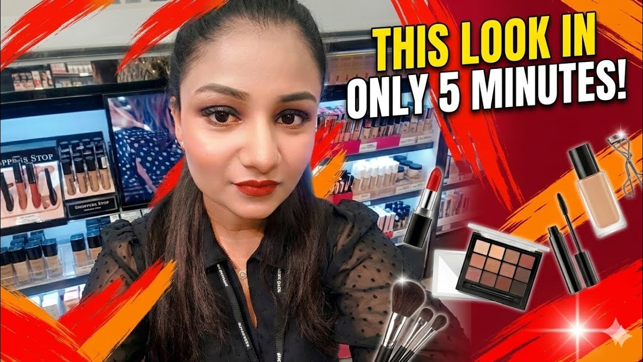 How to achieve 5 minutes glamourous look#makeup#glowingskin 
