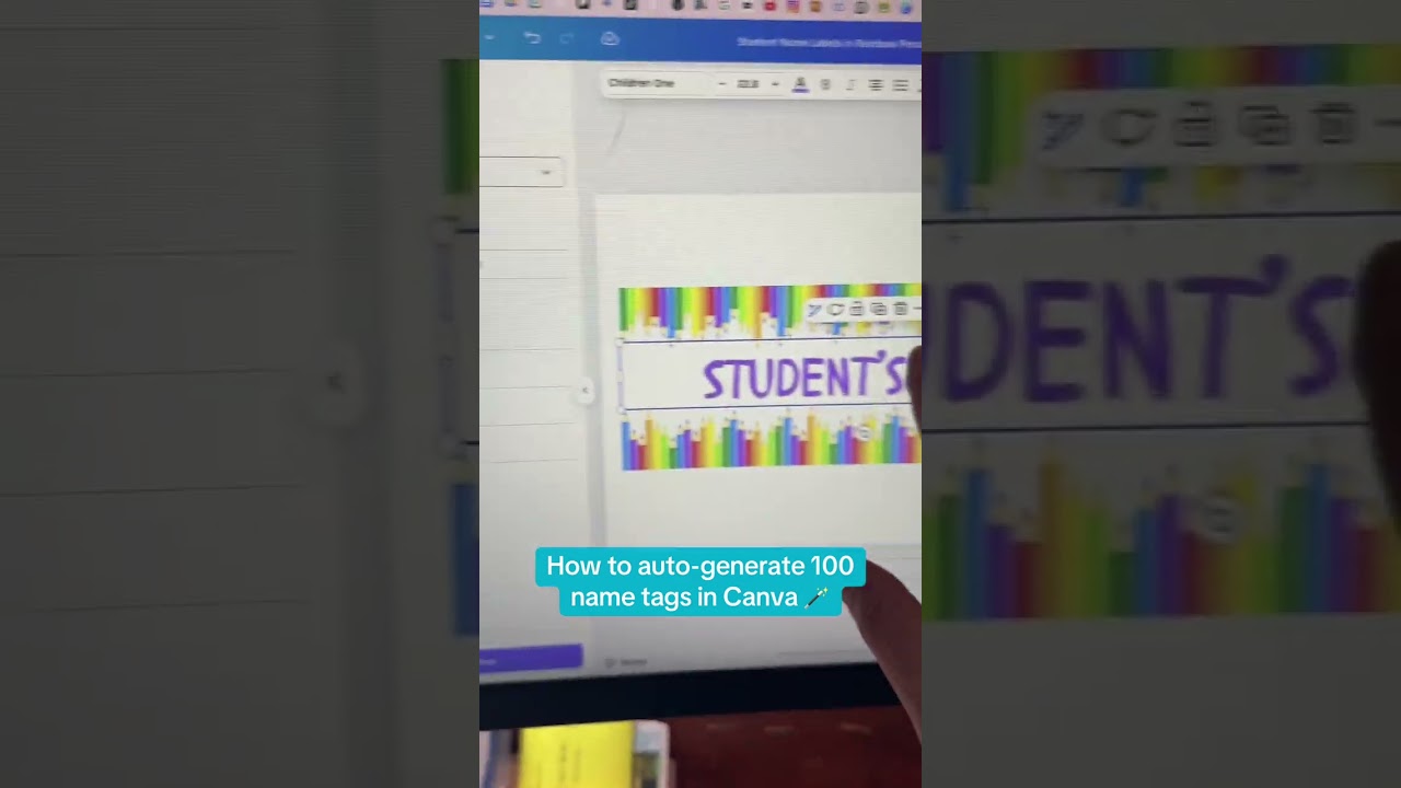 Here&rsquo;s a Canva classroom hack to create 30+ name badges instantly 🙌 Save this one!