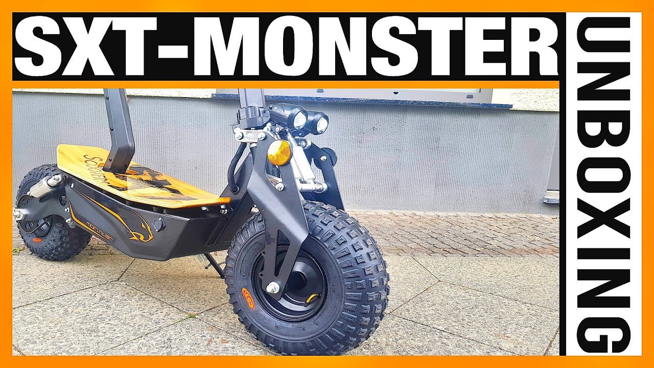 SXT MONSTER UNBOXING! 50km/h - 2.000 Watt, Escooter, Eroller, Aufbau, Anleitung, Test (DEU-GER)
