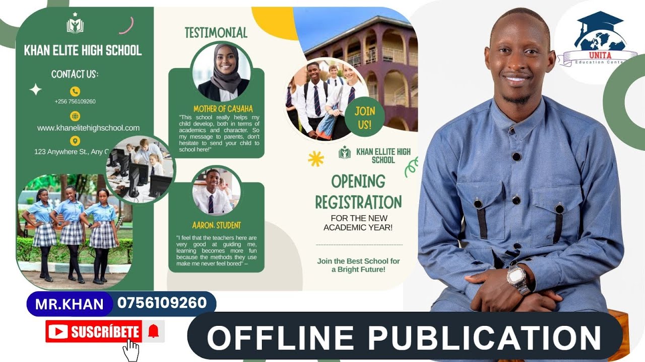 Designing a Brochure in MS Publisher | Offline Publication:(New Curriculum)