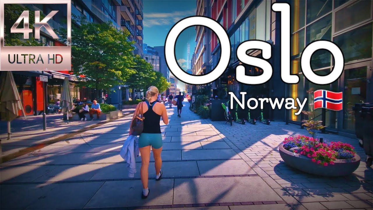 👣Walk with Me in 4K  |  Tjuvholmen in Oslo  |  Summer 2023👣