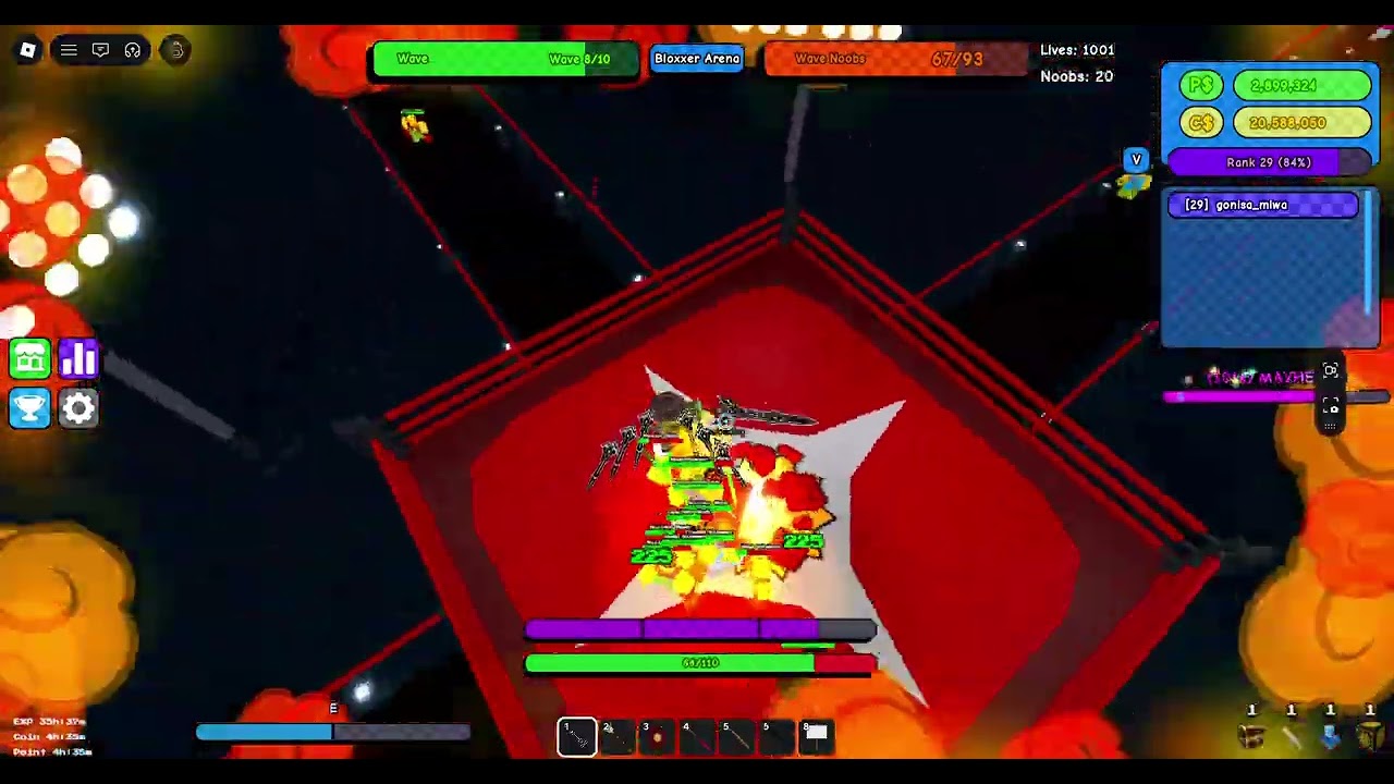 1 death on noob mayhem bloxxer arena 1 death extreme