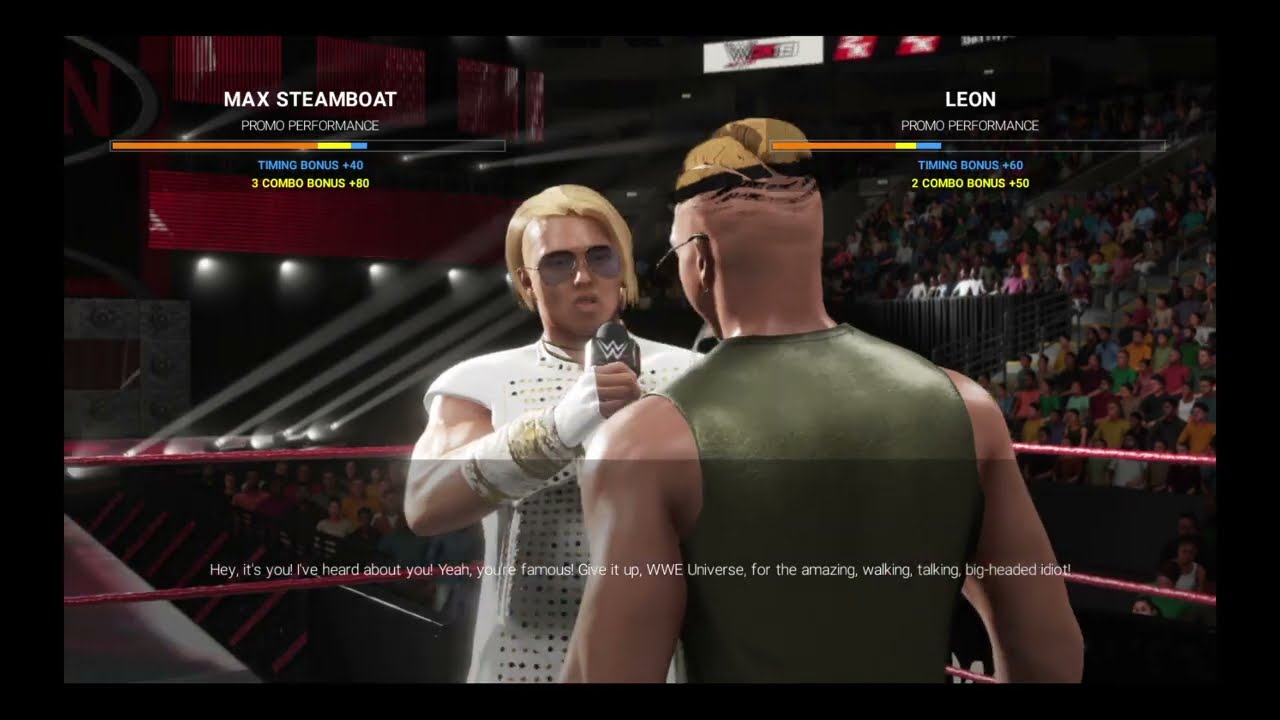 WWE 2K19 - WEW  LEON & MAX STEAMBOAT EXCHANGE WORDS, OVER THE WEW INTERCONTINENTAL TITLE