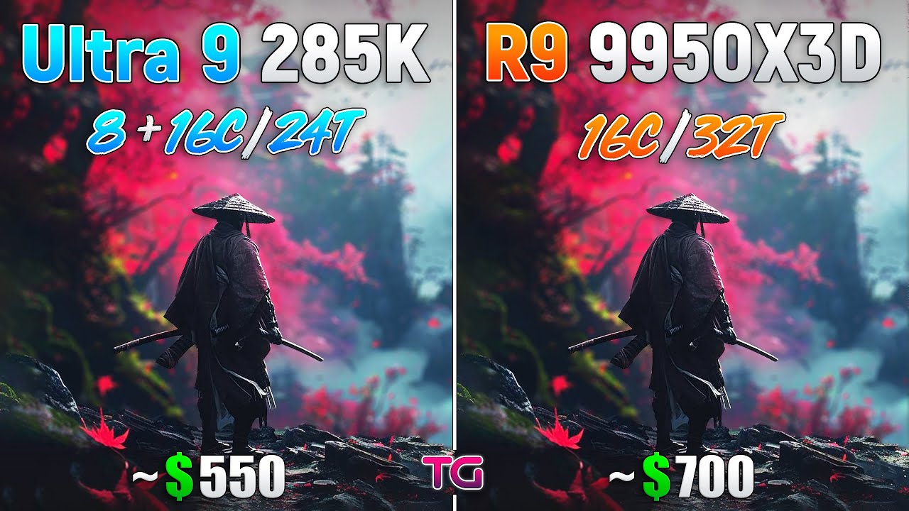 Ryzen 9 9950X3D vs Ultra 9 285K - Test in 10 Games