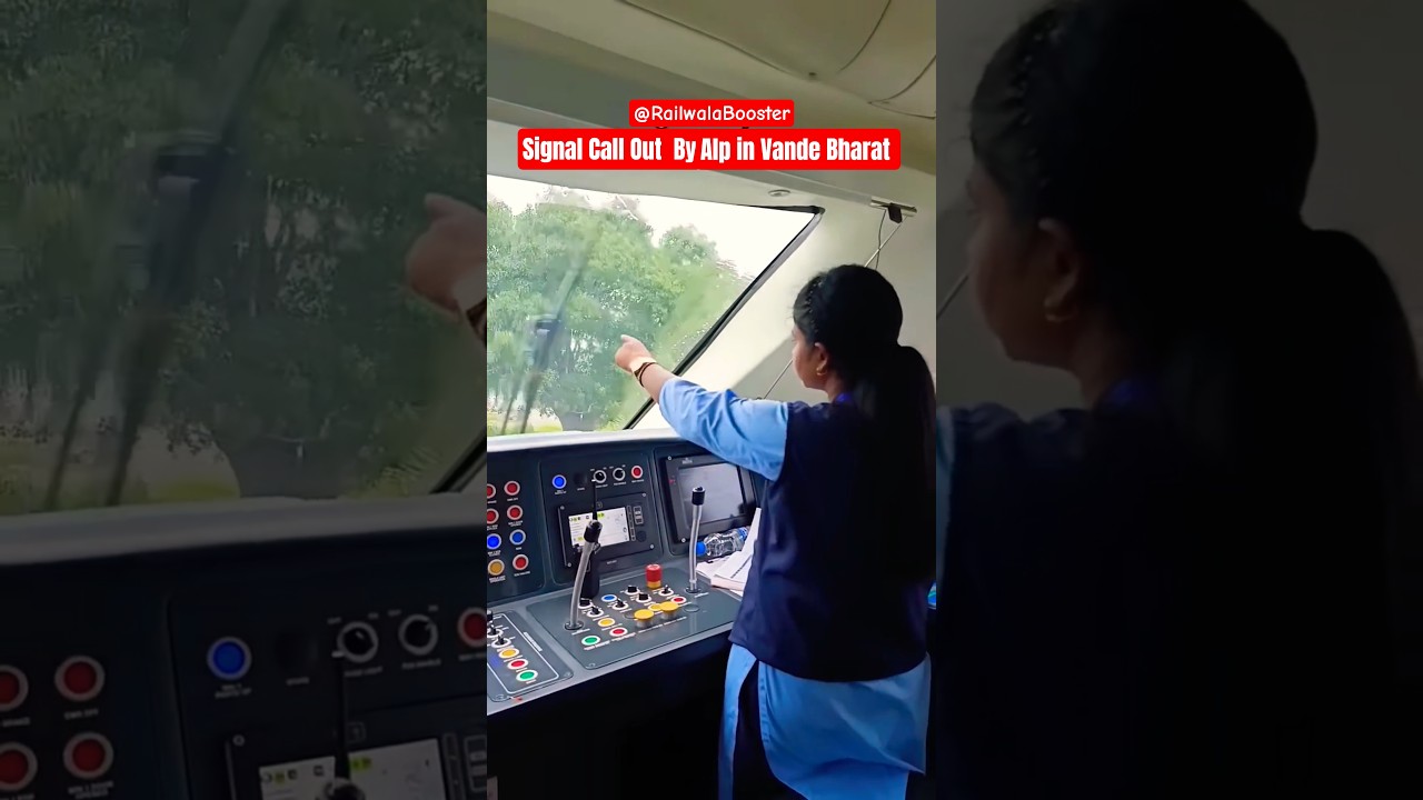 Speed indicator Board Call Out by Alp in Vande Bharat train / Signal call out by Alp in Train