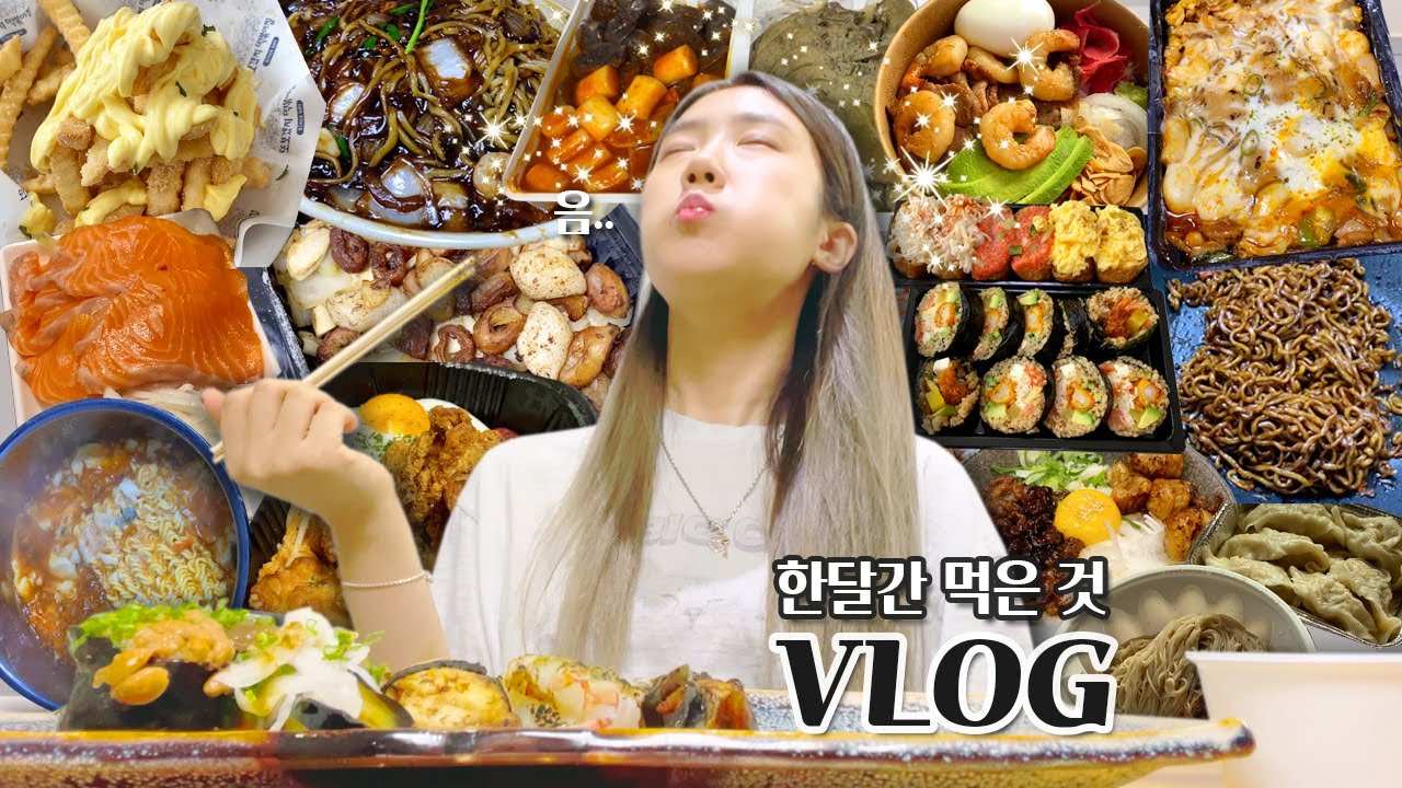 [샒의삶] 일상: 한 달간 먹은 것 모음집.zip / 40분 미친 분량 + 30일간 매일 기록한 브이로그
